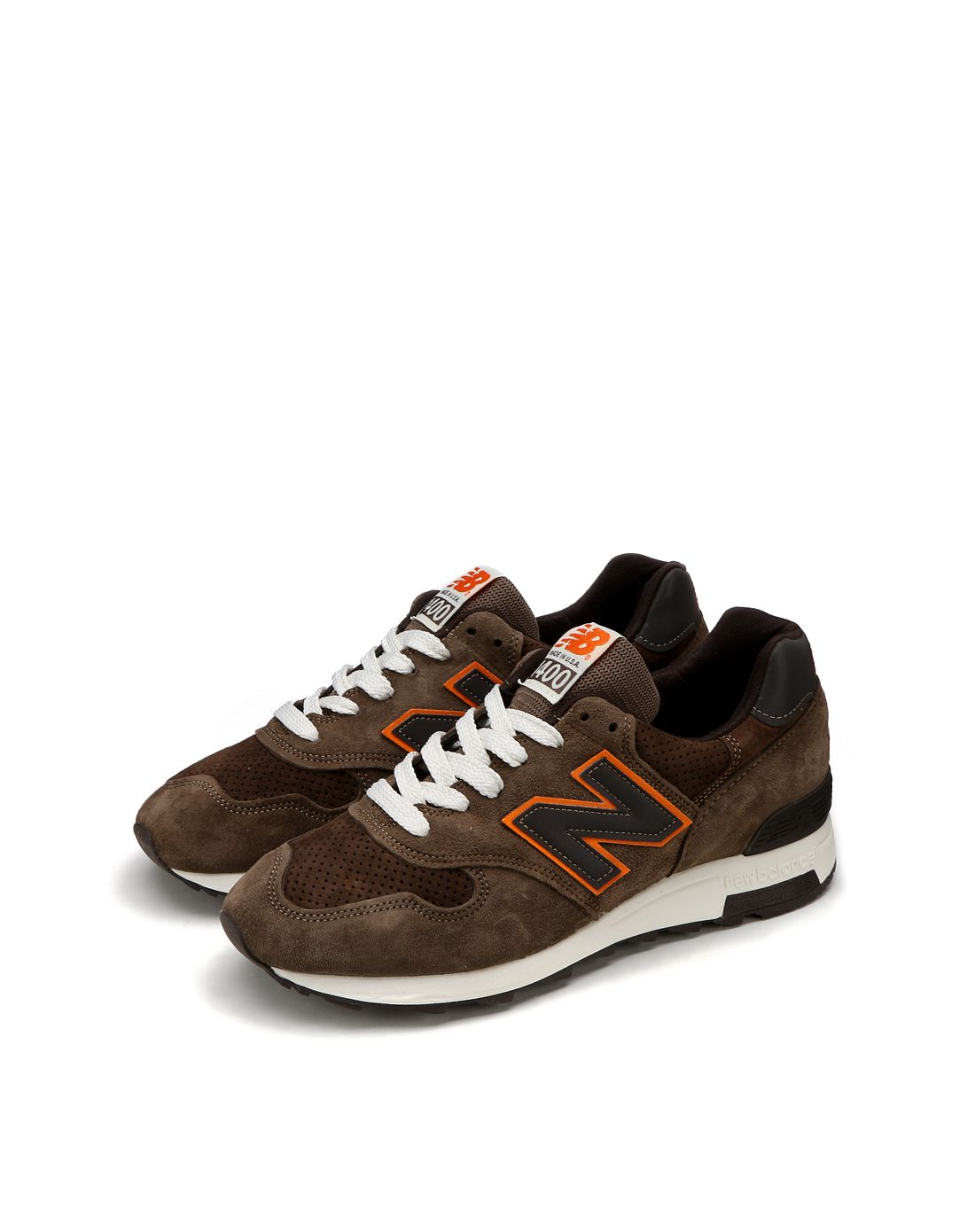 美产nb1400 中性款深卡其色运动休闲鞋 透气复古