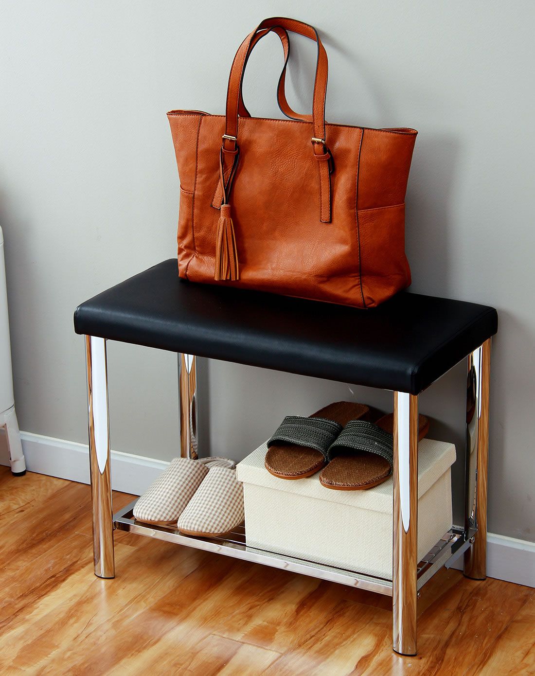 台湾制宽椭圆管版大号玄关换鞋凳