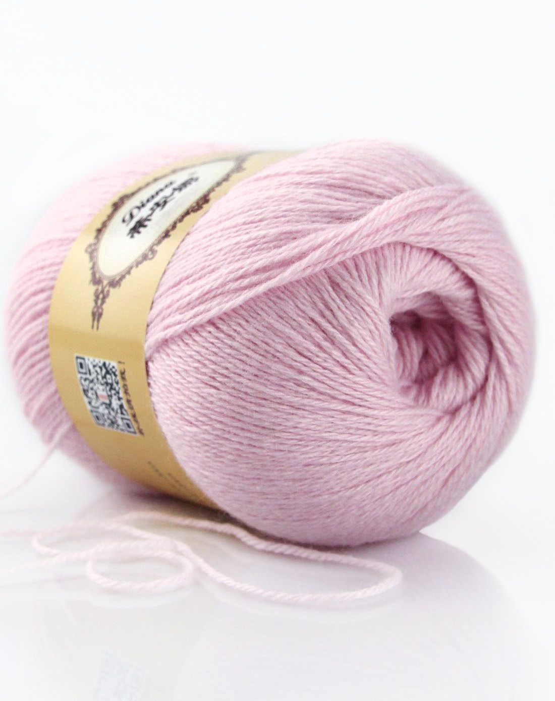 粉色金羊绒手编羊绒线盒装300g(6两)