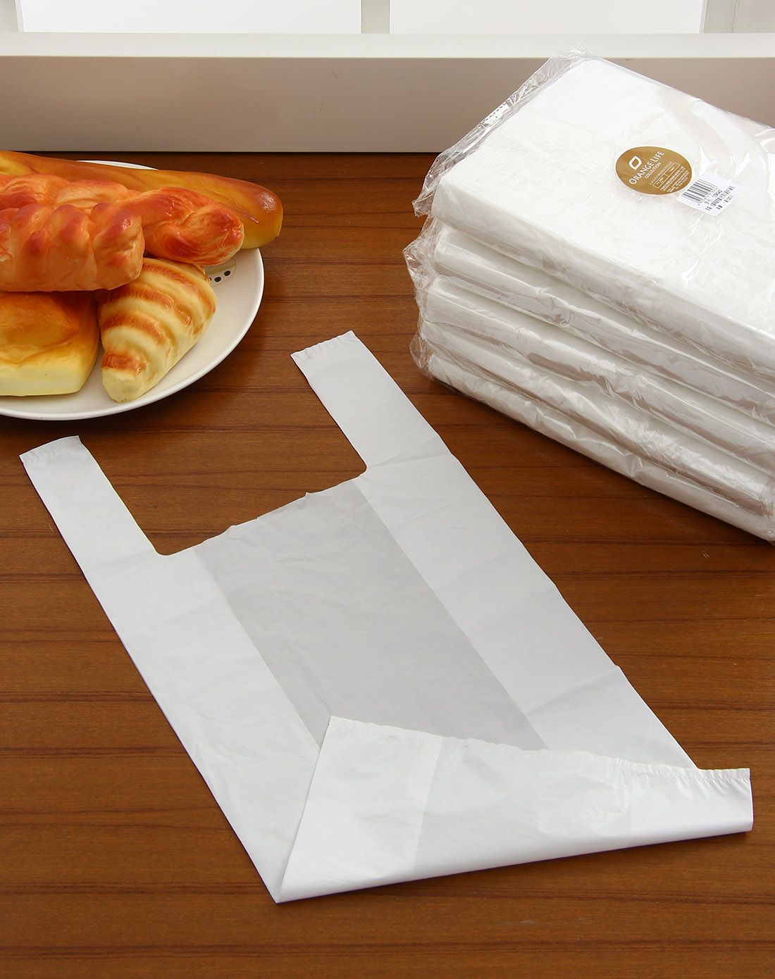 200只装全新料加厚级白色背心袋(8升通用)