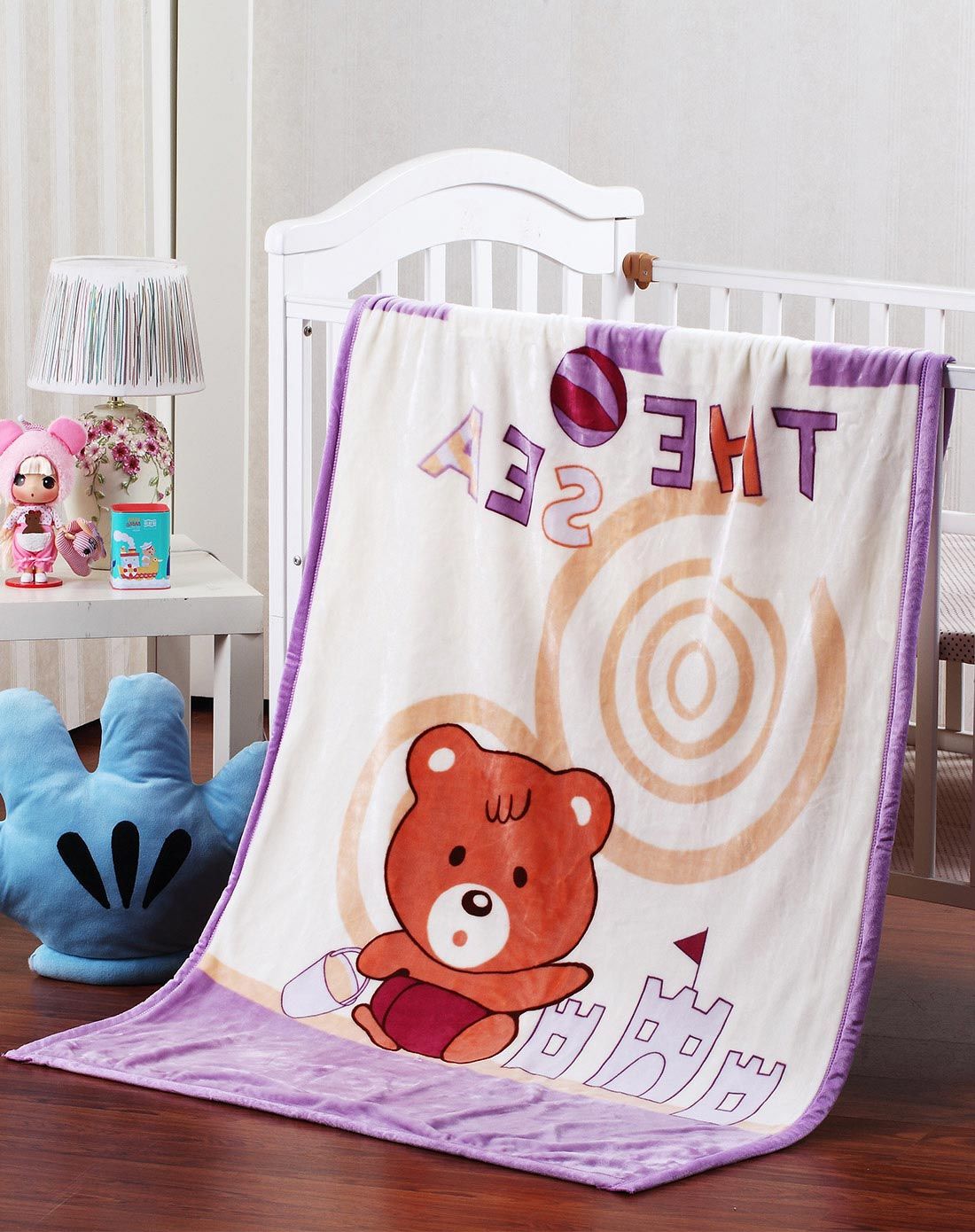 bliss100*140cm法兰绒童毯-熊宝家族
