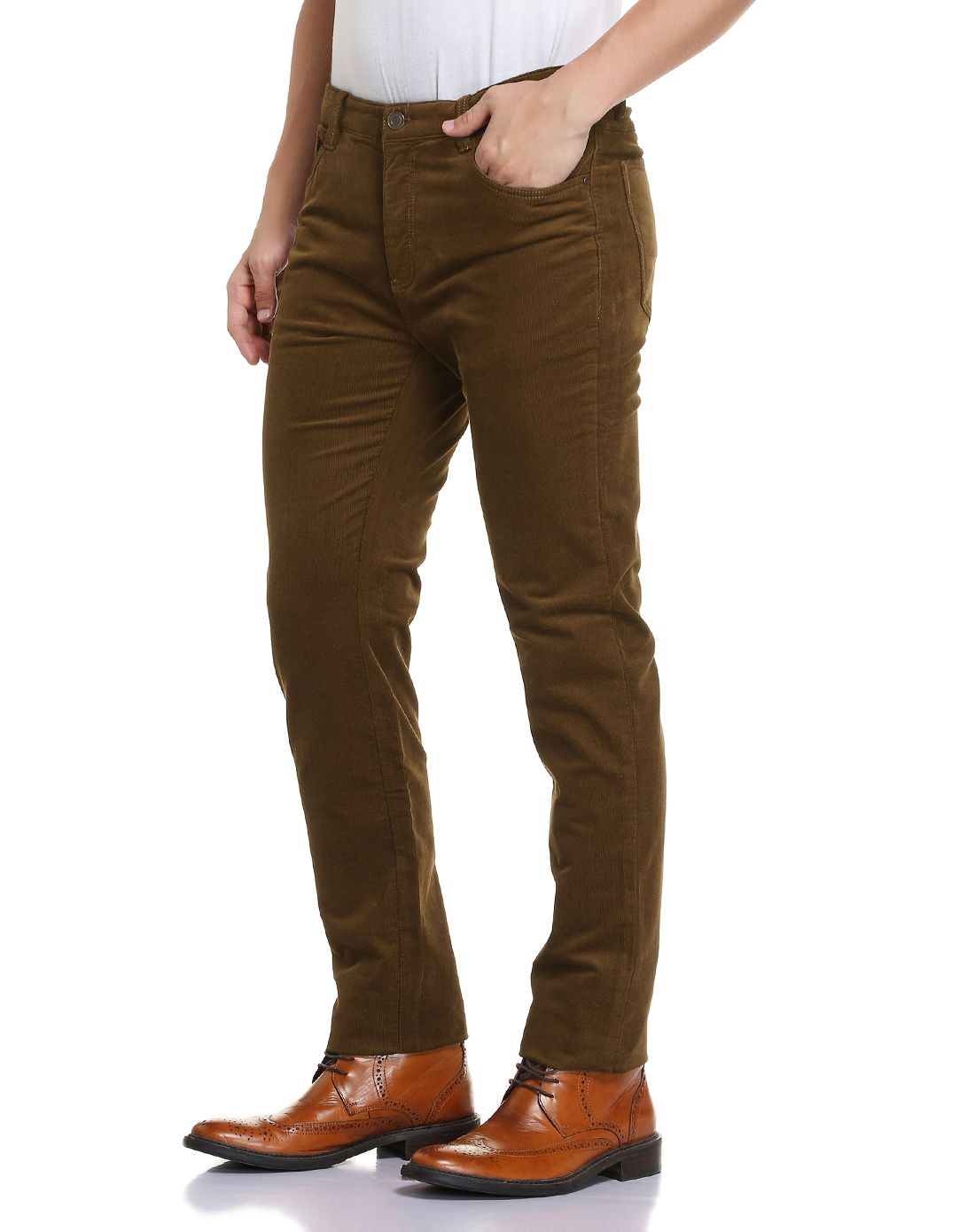 男款棕色休闲裤