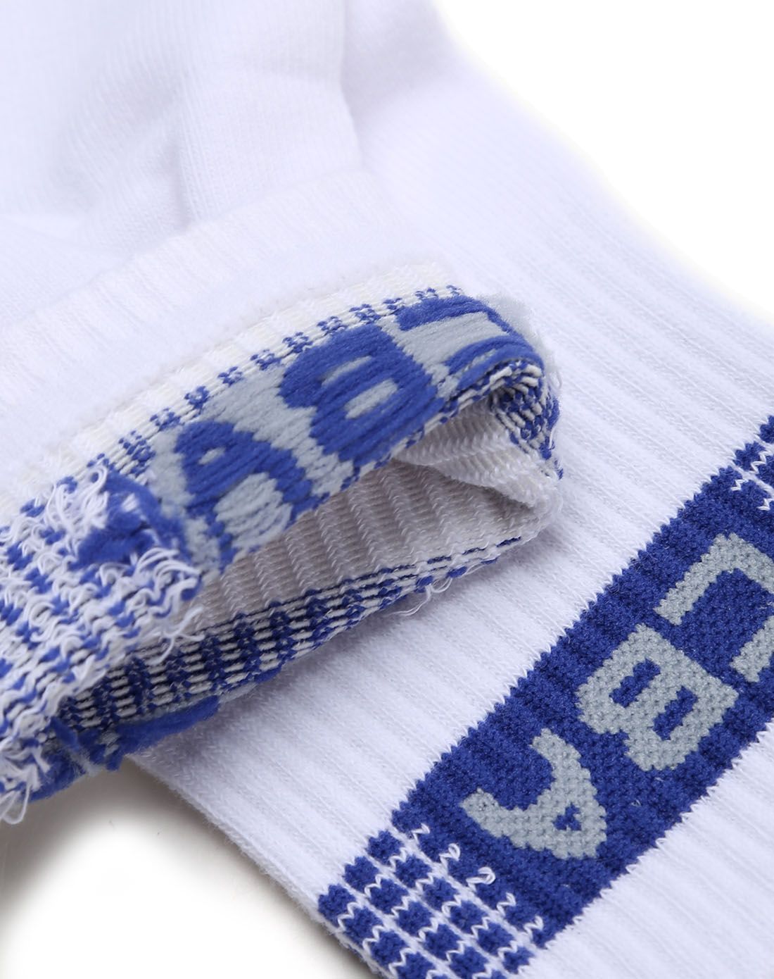 舒适经典 男款白配蓝色袜子(十双装)