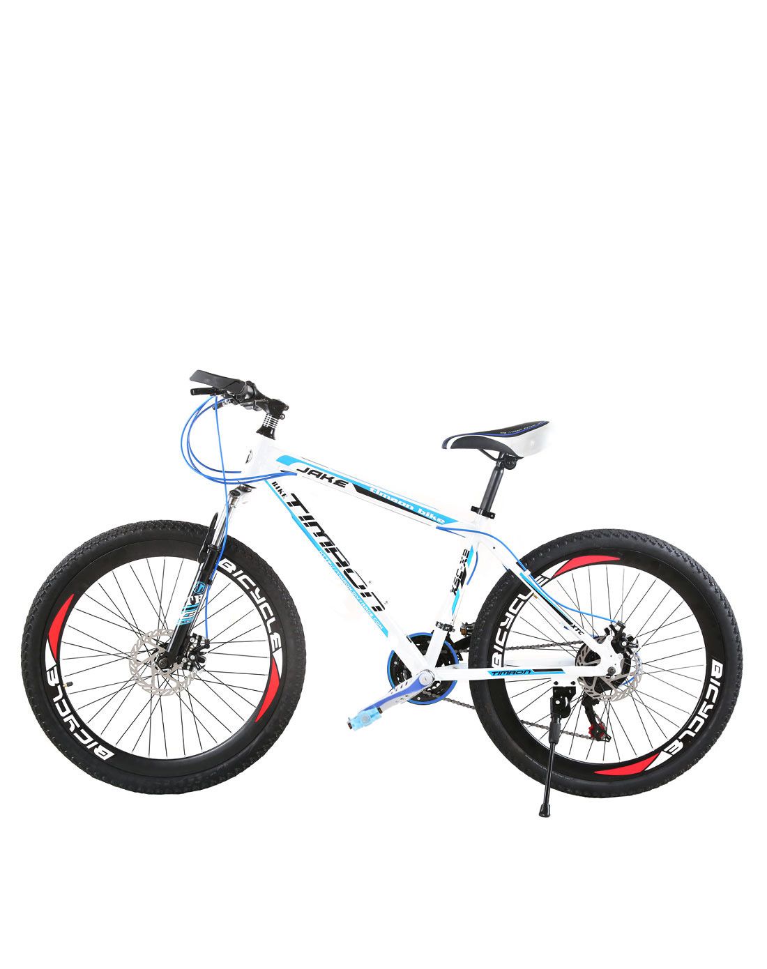 泰玛珑timaon自行车专场直发货timaon 26寸光白蓝色时尚40h宽圈21s