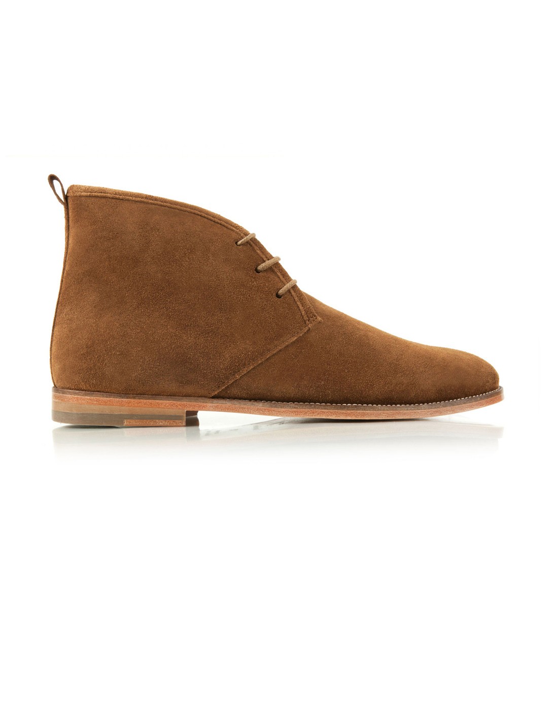 先生系列棕色男款鹿皮短靴