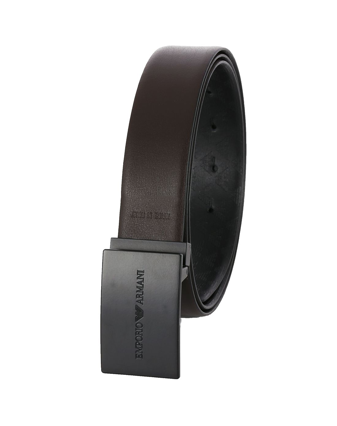 emporio armani男士黑色简约商务皮带