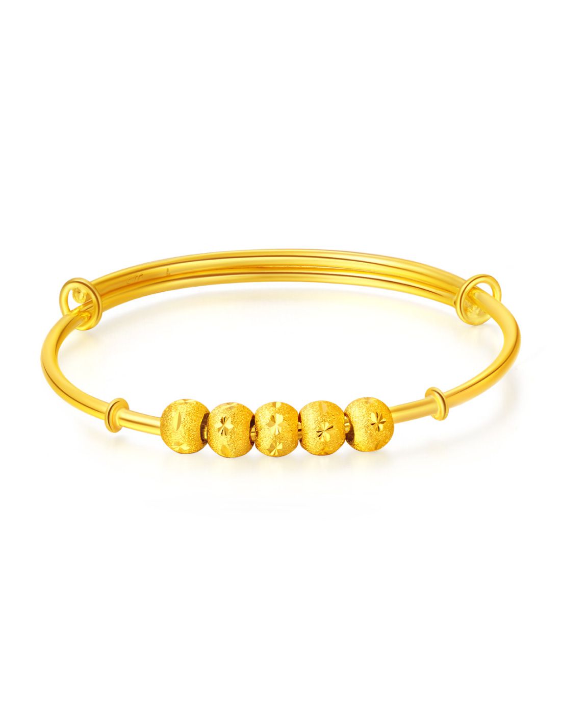 周大福 儿童转运珠黄金足金手镯(计价)