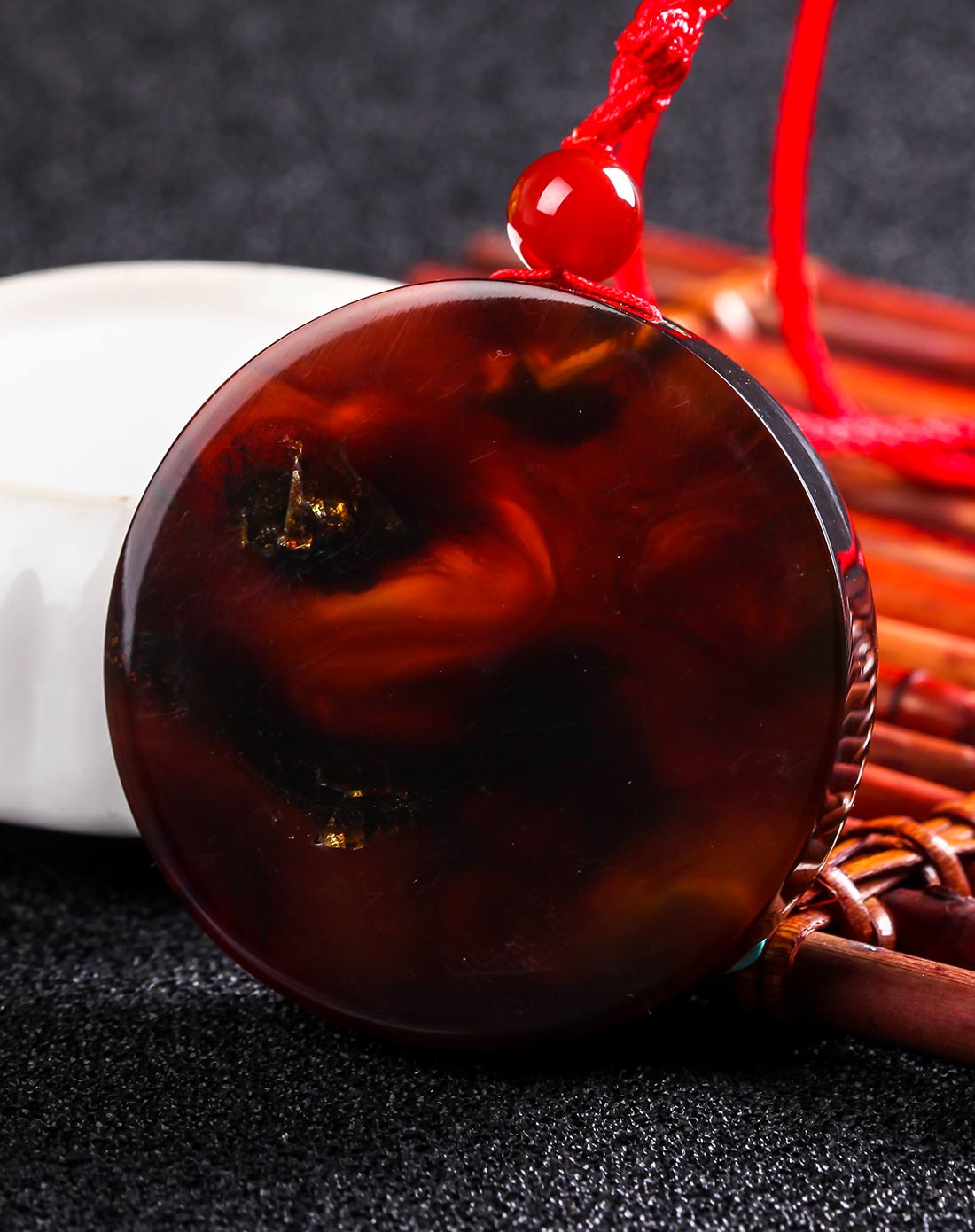 穗南 波罗的海琥珀 古朴大气 韵味悠长 天然血珀圆形吊坠(含配绳)多款