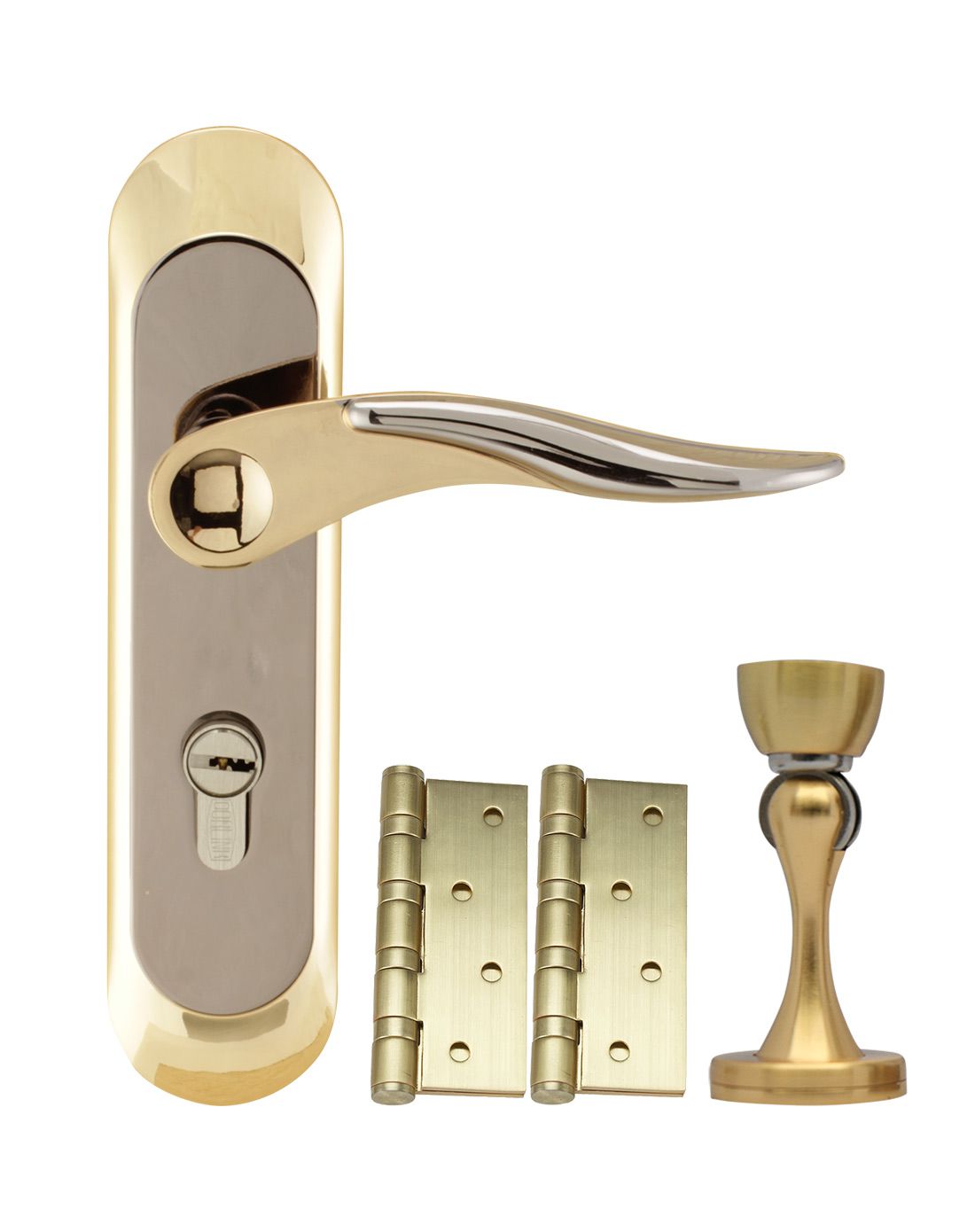 多灵dorlink专场直发货时尚钛黑金门锁合页门吸套装wph073_唯品会