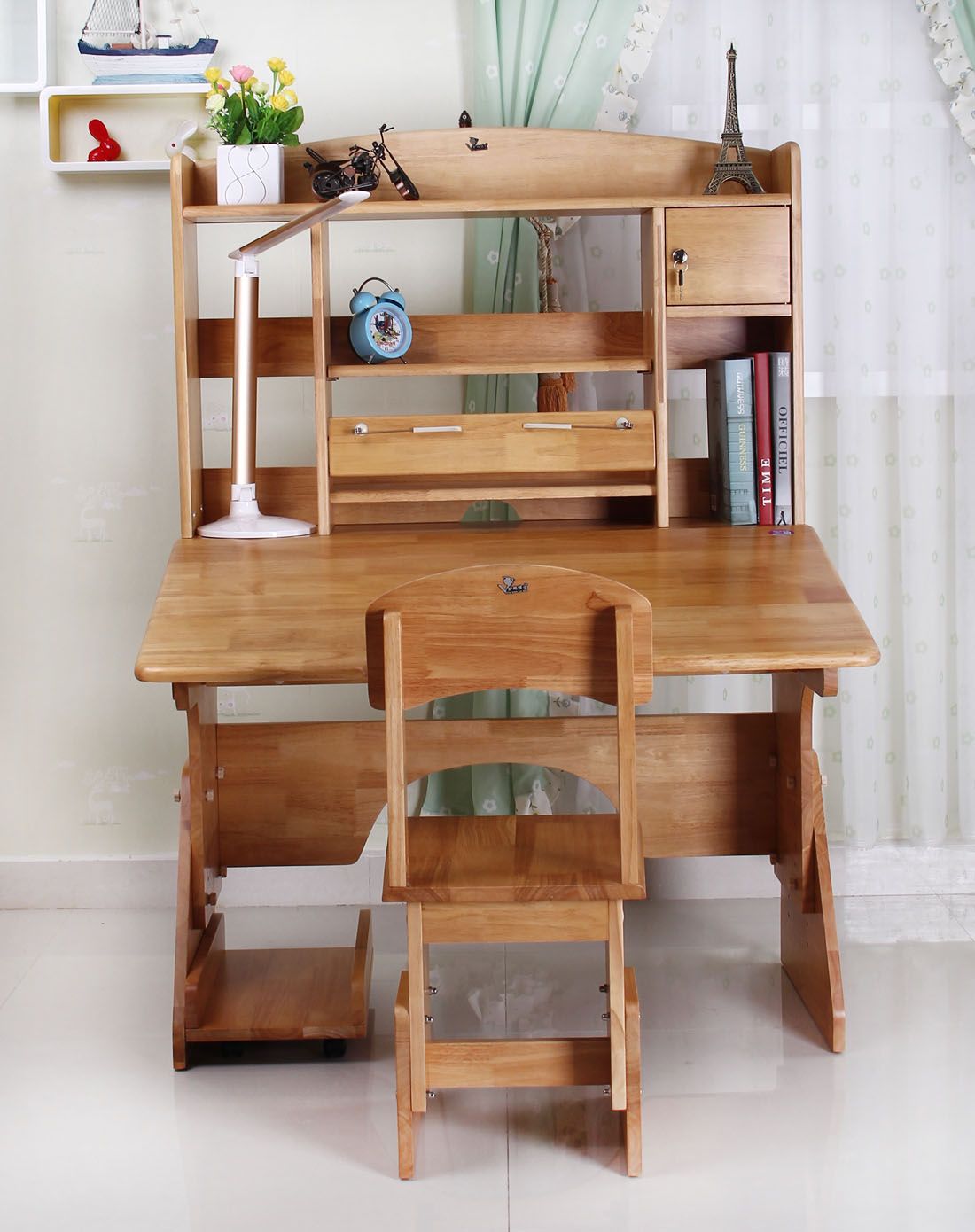 护眼博士儿童书房用品专场直发货100cm宽学习桌套装(纯橡木)a1001/b