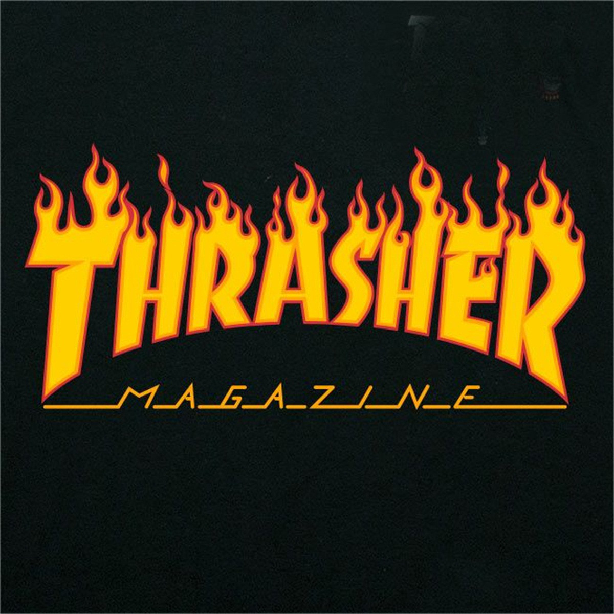 蕾哈娜rihanna同款thrasher经典logo火焰长袖卫衣