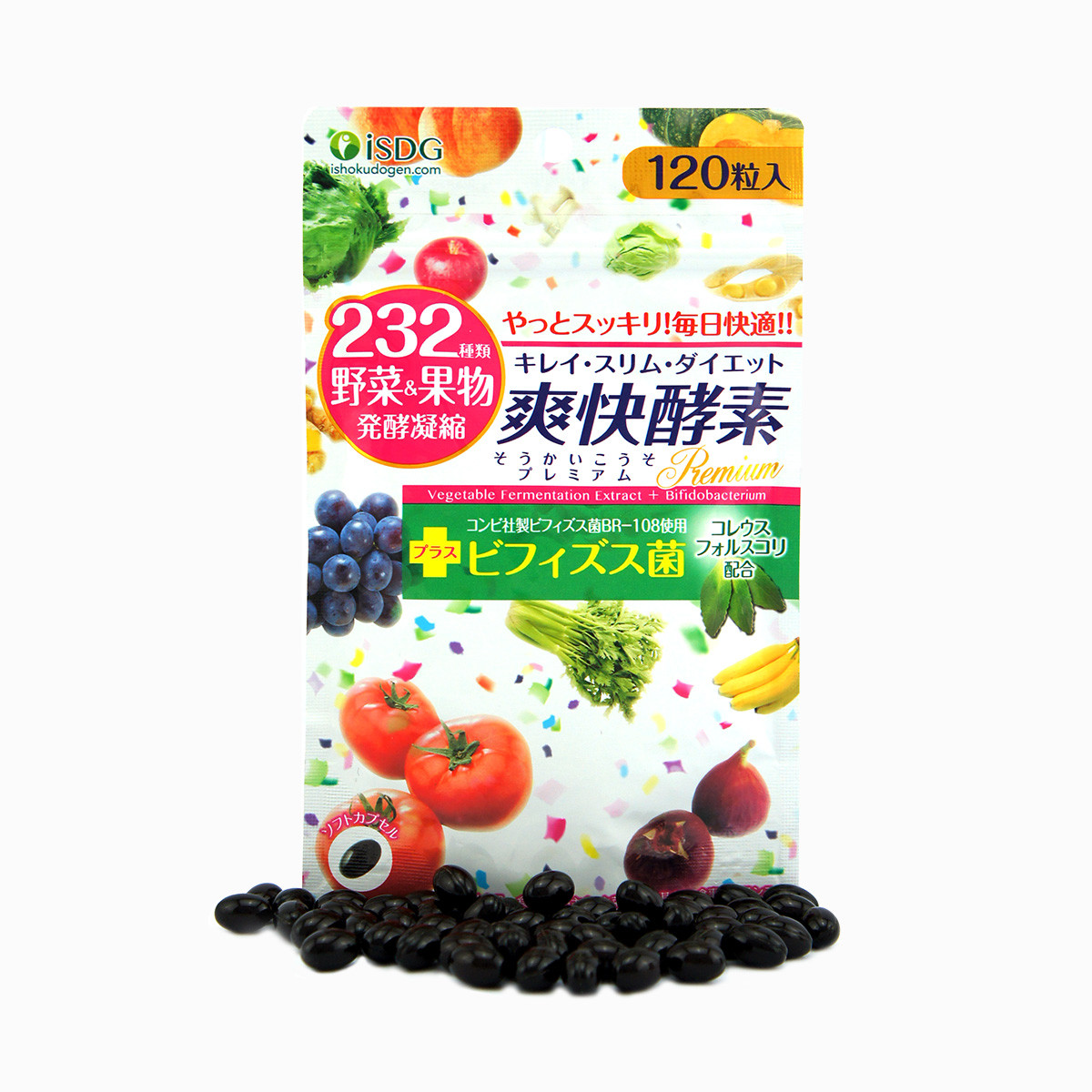 isdg 复合果蔬酵素丸(白色装)120粒 整肠排毒