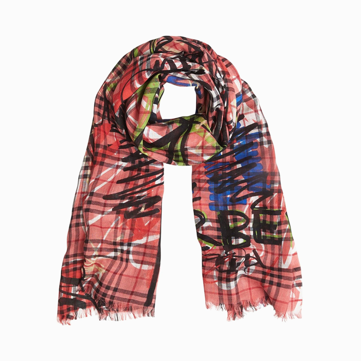 burberry 巴宝莉 女士粉红色真丝羊毛围巾 4075813