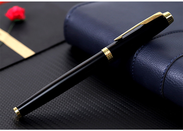 parker/派克2015im纯黑丽雅金夹墨水笔