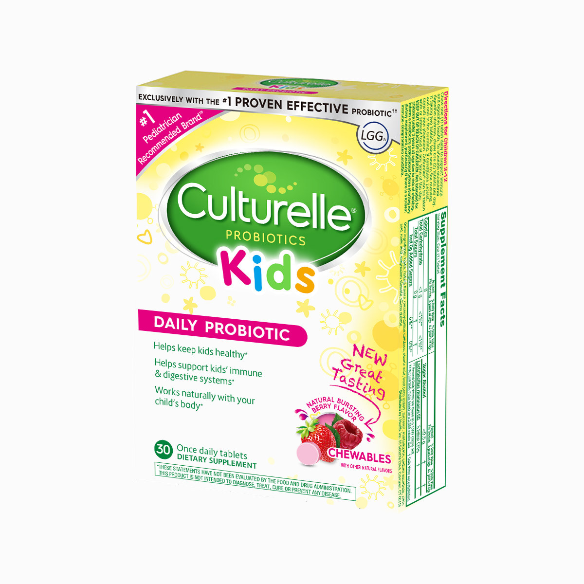 美国康萃乐 儿童益生菌咀嚼片 3-12岁 30片/盒