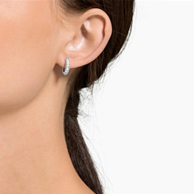 施华洛世奇 STONE系列 简约圆形穿孔水晶耳环耳饰耳坠