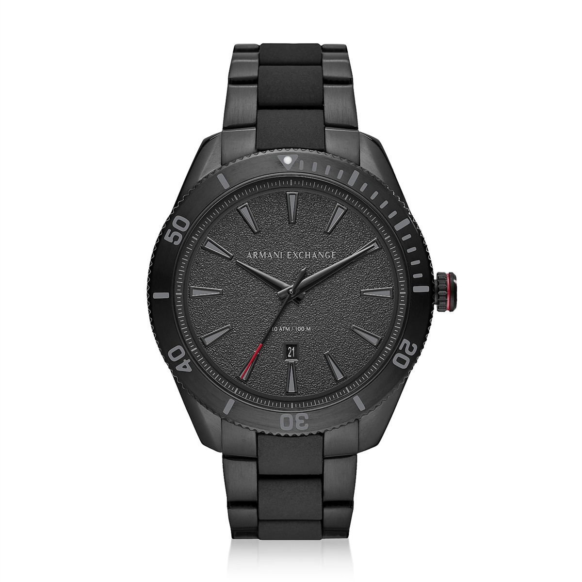 a/x armani exchange阿玛尼ax男表 磨砂表盘日历窗织纹钢带商务石英