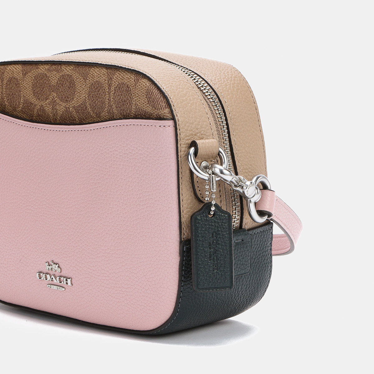 【新年好礼】coach蔻驰 拼色老花相机包单肩包