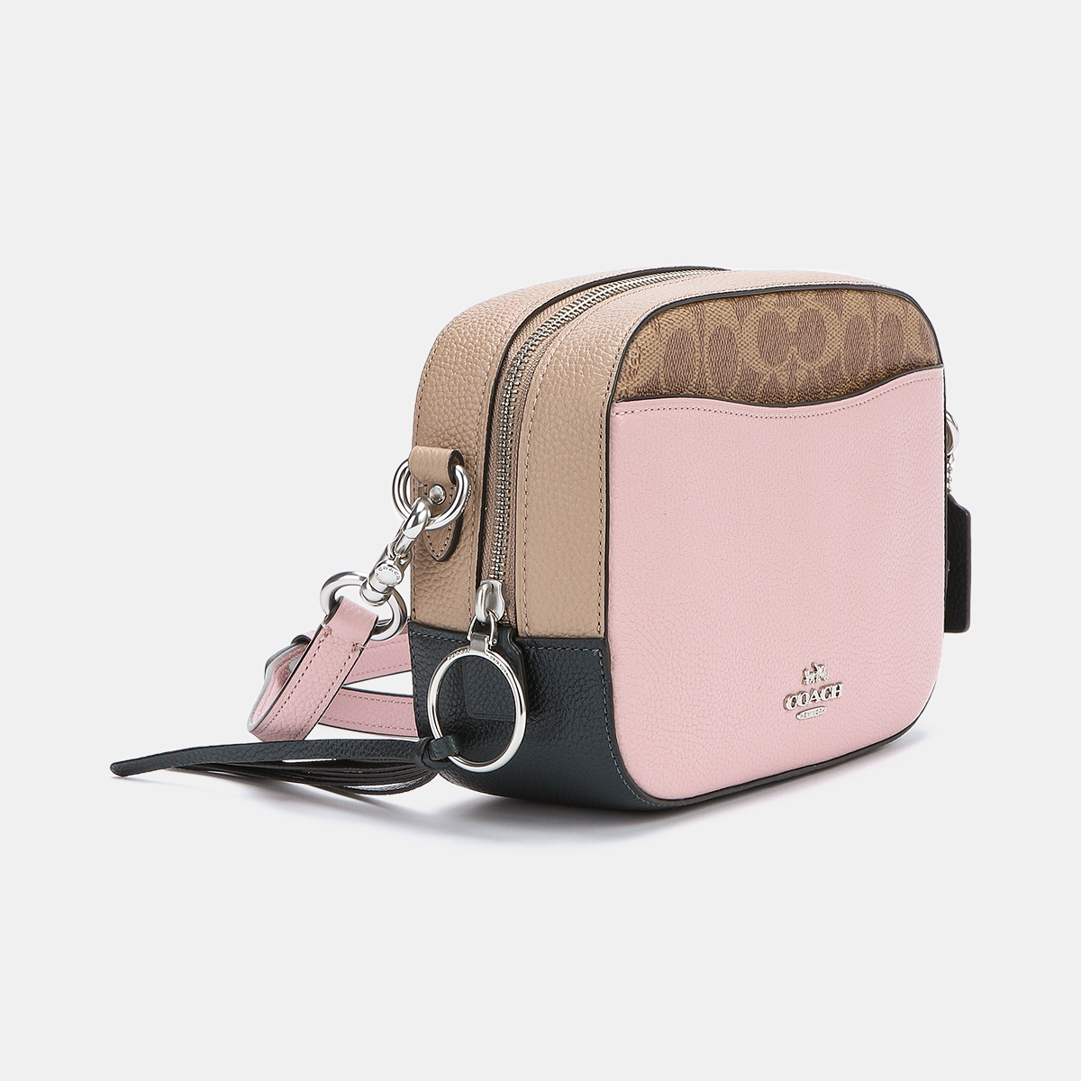 【新年好礼】coach蔻驰 拼色老花相机包单肩包