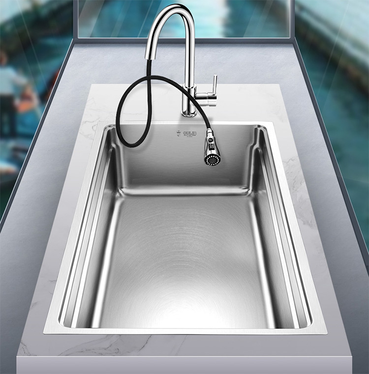 厨房水槽单槽 洗菜盆水盆洗碗槽水池加厚大单槽台下盆wgv9102
