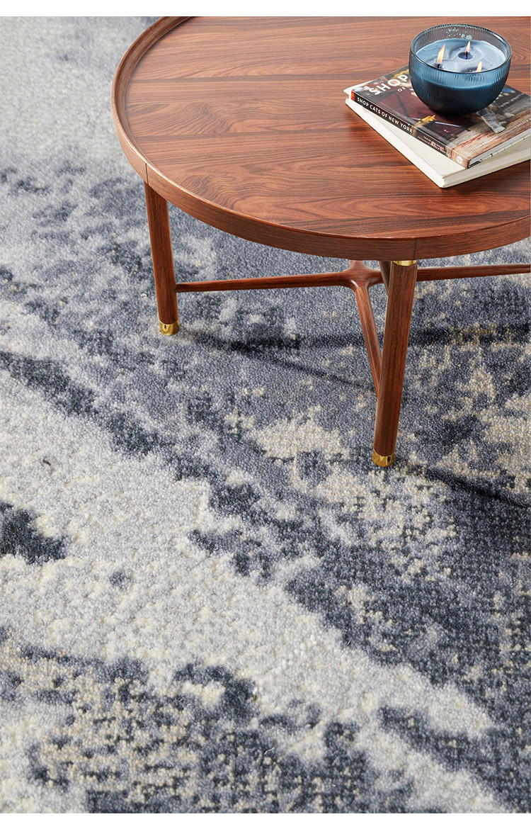 羊毛涤纶混纺地毯地垫轻奢客厅沙发茶几毯北欧简约现代卧室大地毯