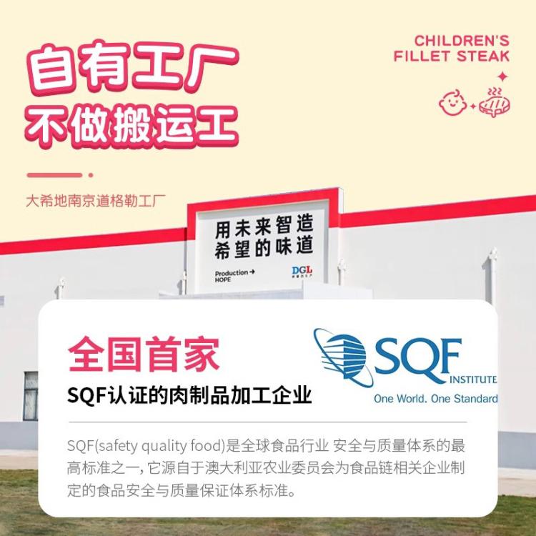 大希地 儿童菲力牛排原肉整切8/16片牛排牛扒汉堡生鲜牛肉儿童营养早餐