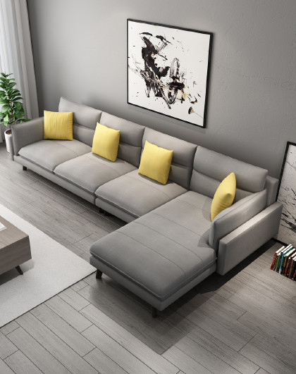 北欧简约实木家具现代小户型可拆洗客厅布艺沙发