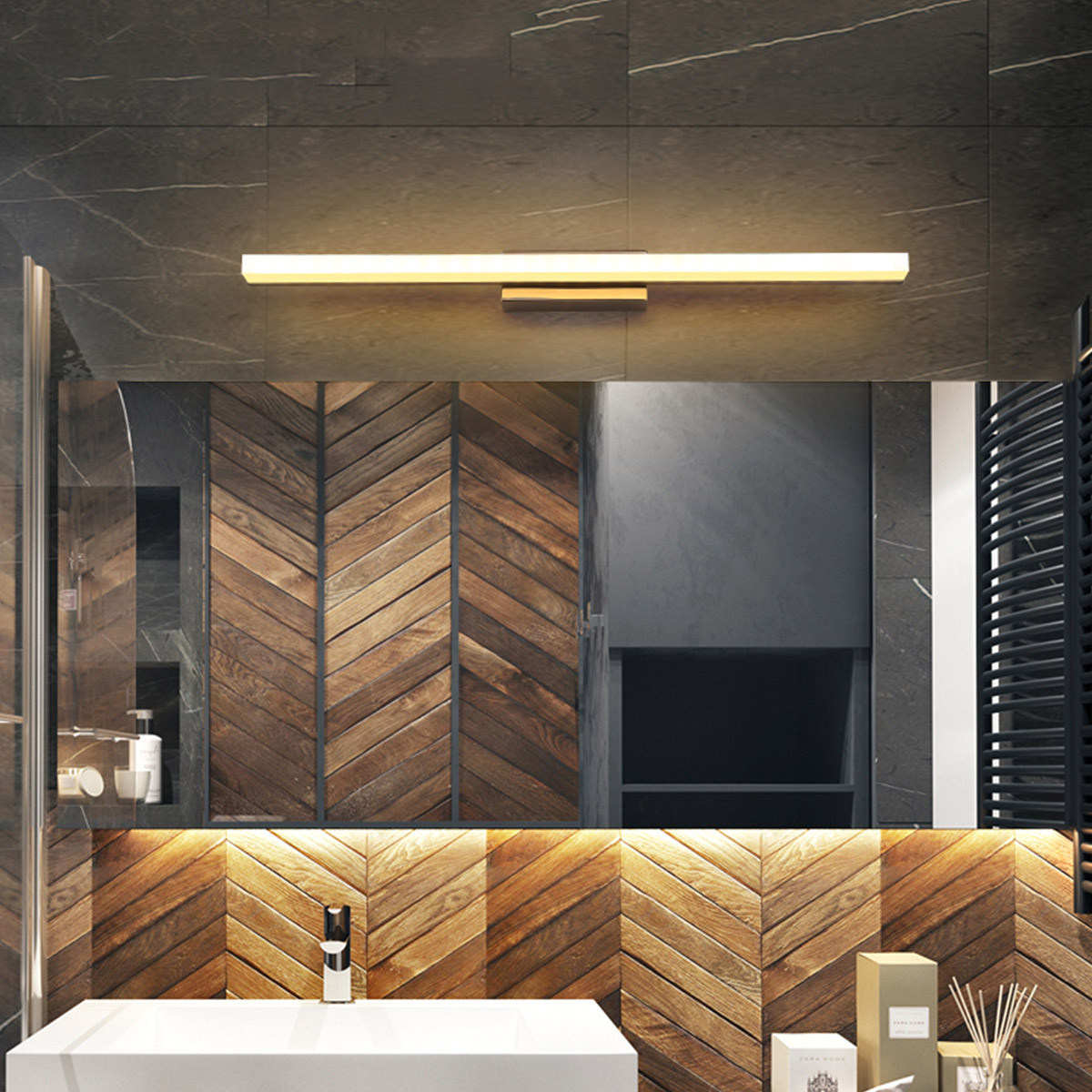 led浴室柜灯镜前灯镜子灯卫生间镜柜灯北欧镜前灯厕所挂墙式