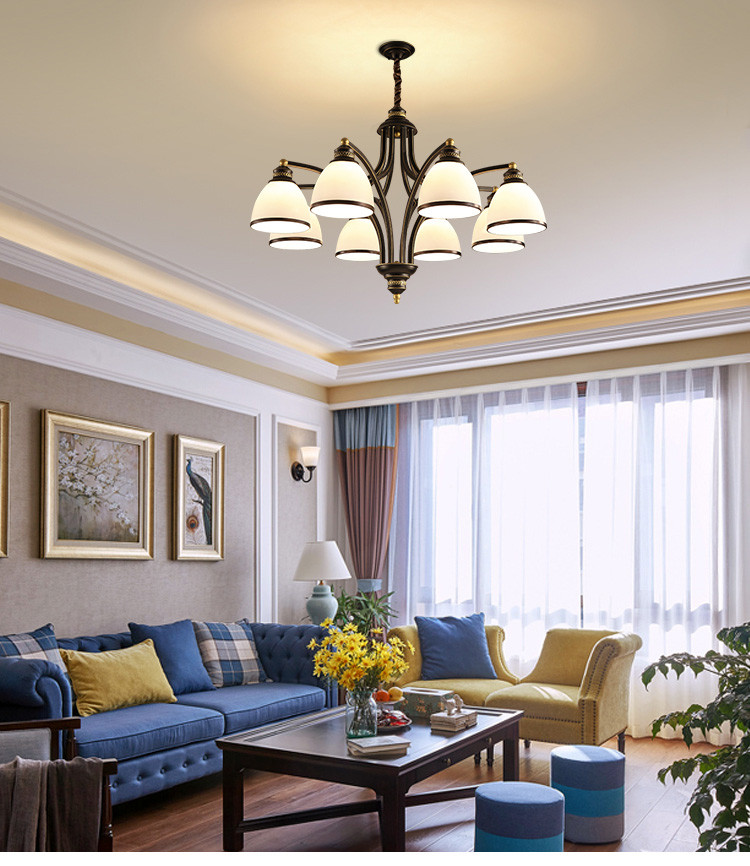吊灯客厅灯美式风格灯具套餐吊灯饭厅灯卧室房间灯led吸顶灯