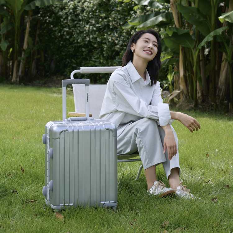 Diplomat 【爆款铝框】外交官拉杆箱时尚铝框箱经典竖纹男女旅行箱TC-909