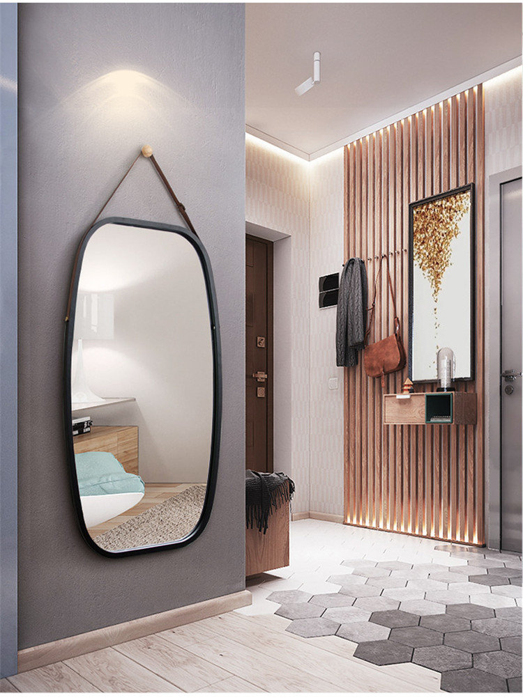 全身镜酒店浴室镜挂墙穿衣镜北欧装饰圆镜壁挂梳妆镜子