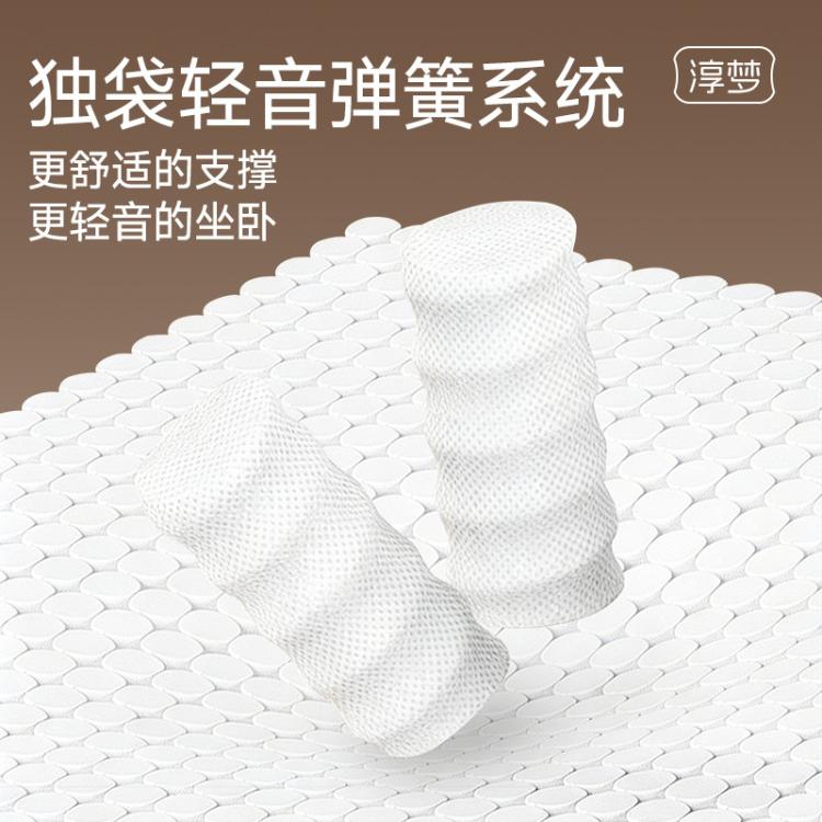 雅兰 【店铺爆款】高弹进口乳胶床垫 独袋静音弹簧席梦思 淳梦