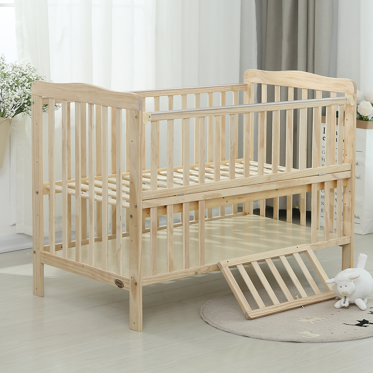 魔法师婴儿床天然木质宝宝床婴儿便携式新生儿床中床宝宝拼接大床