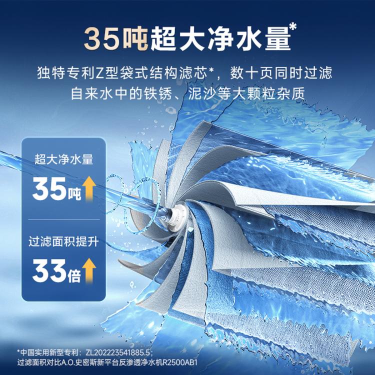 A.O.SMITH 【超级新品】史密斯双出水净水器家用直饮双水路5升/分钟超大流量