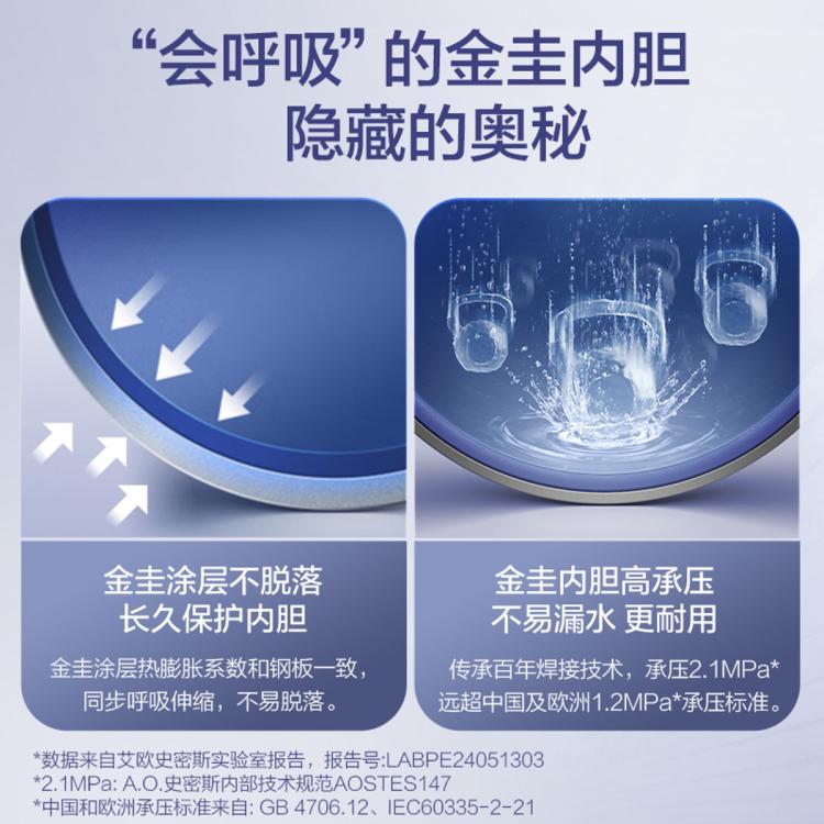 佳尼特 史密斯佳尼特免更换镁棒电热水器JC1金圭内胆包8年双棒分离速热