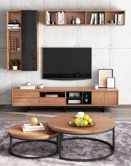 北欧现代简约电视柜客厅小户型金属极简电视柜工业风创意新款地柜