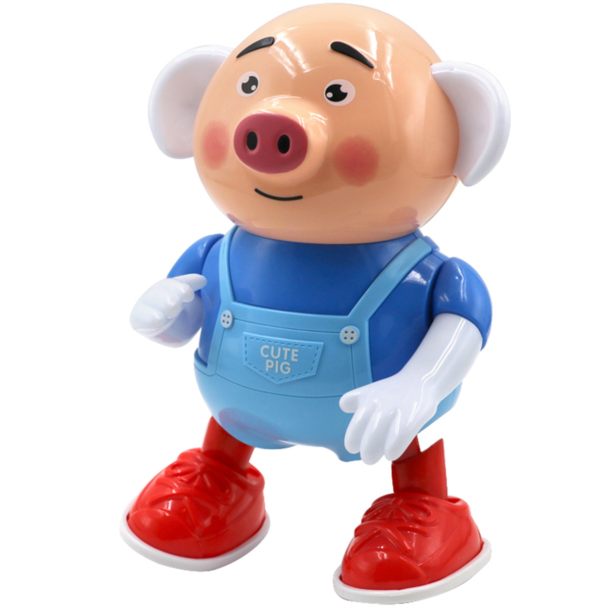 抖音小猪电动机器人儿童玩具男宝宝1-2周岁3女孩跳舞海草舞萌萌猪