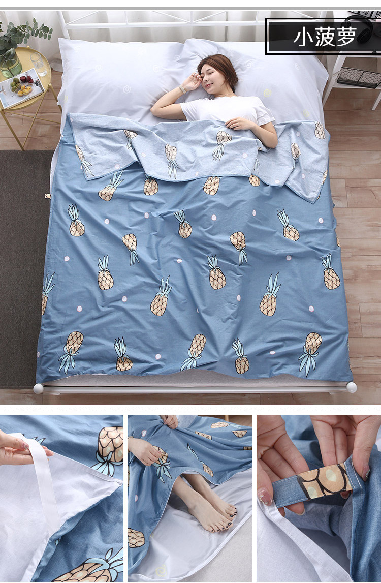 纯棉户外旅行睡袋酒店隔脏睡袋成人睡袋便携式单双人旅游防脏宾馆睡袋