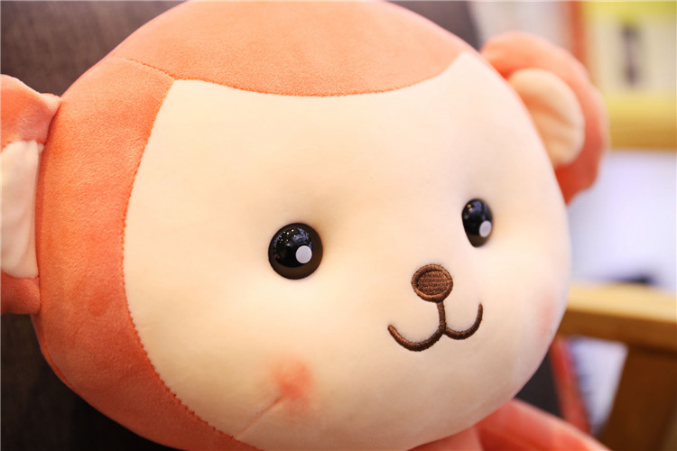 爱冰清 大脸猴毛绒玩具小猴子公仔可爱布偶娃娃玩偶睡觉猩猩抱枕