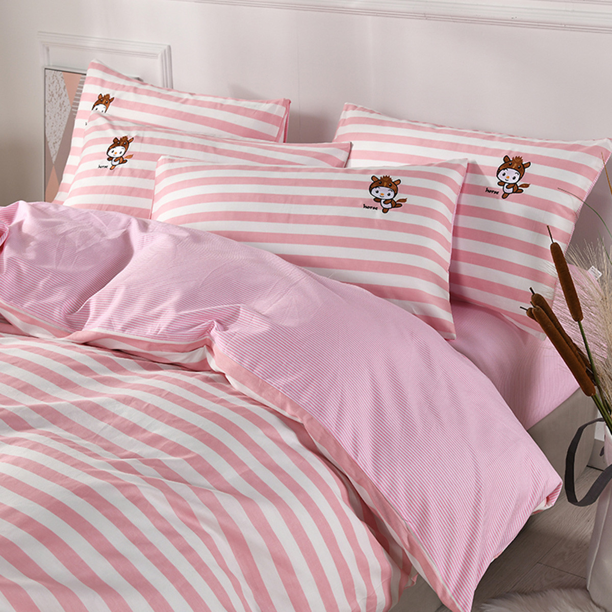 十二生肖学生宿舍全棉床单被套三件套床上用品纯棉四件套