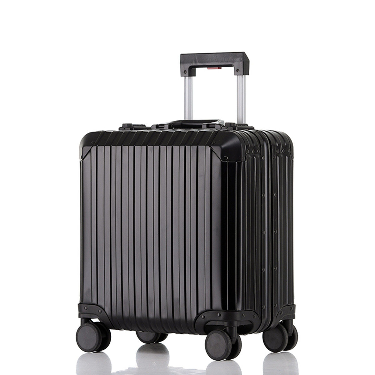 全铝拉杆箱铝框行李箱密码锁万向轮登机箱18寸旅行箱2020红