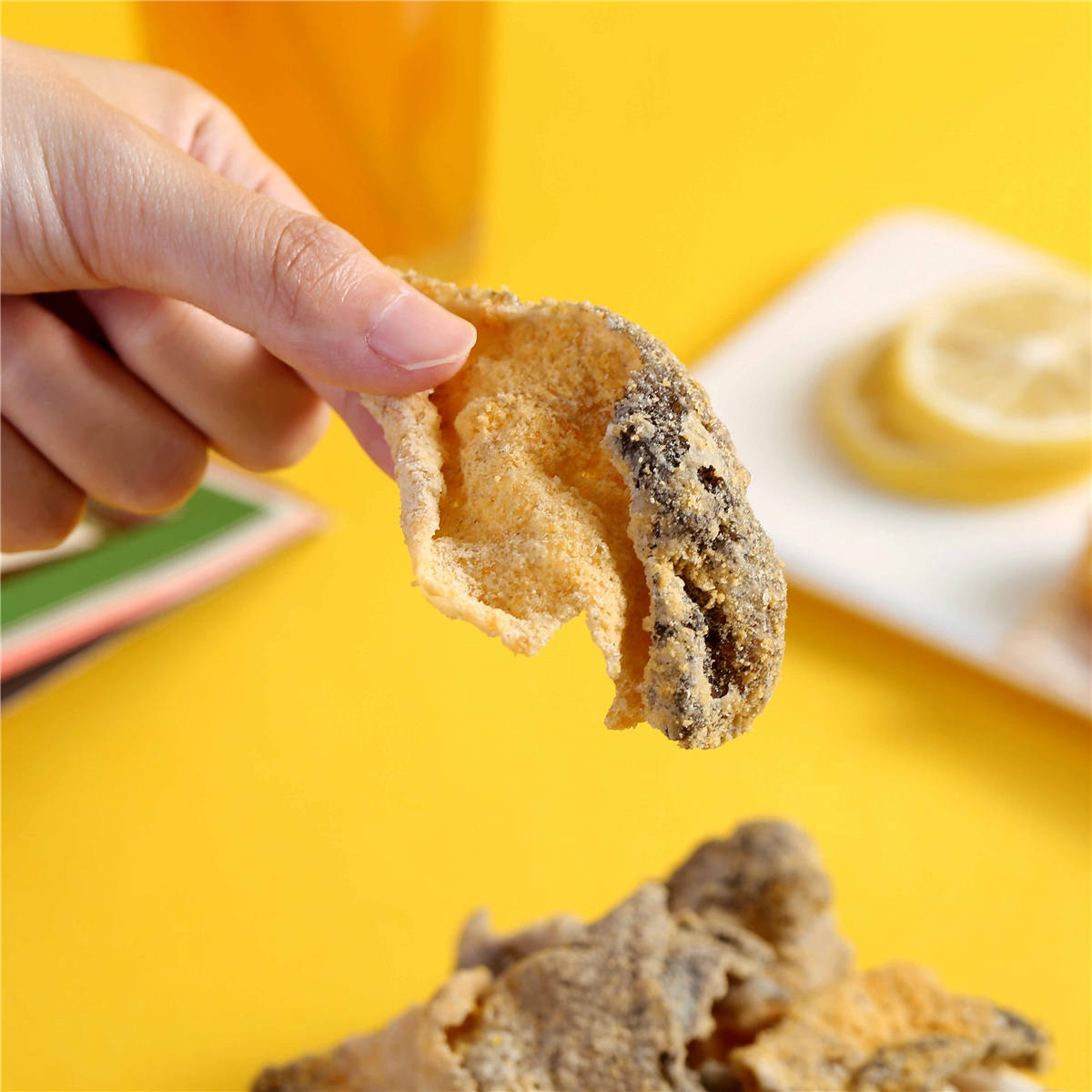 港式咸蛋黄鱼皮*2袋 地道的鲜香酥脆回味无穷
