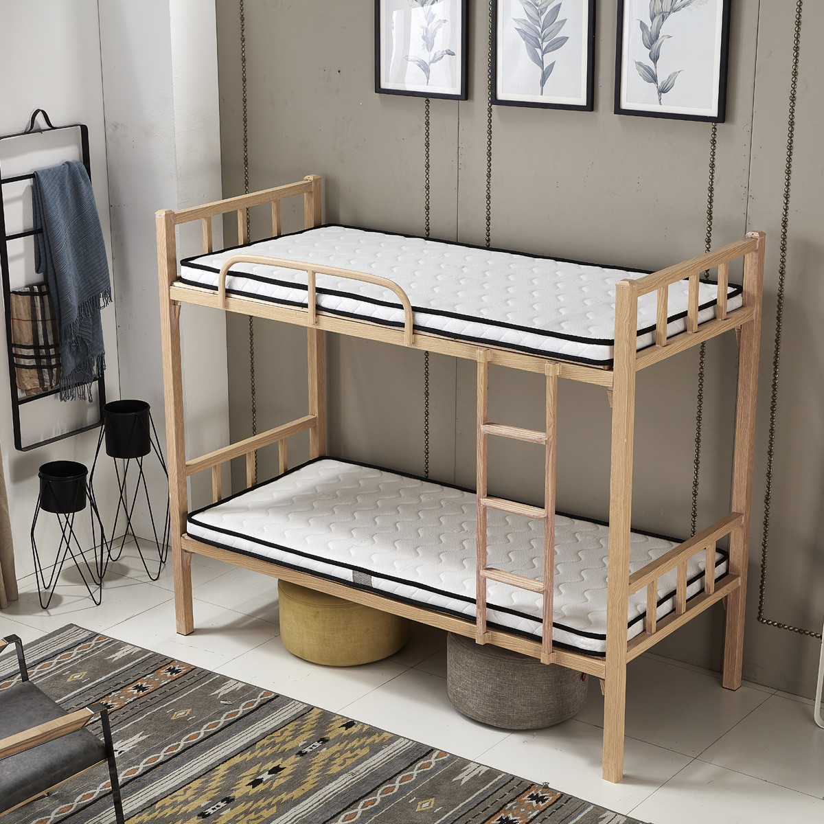 叠亿家具旗舰店叠亿 高低床 高架床 上下床 铁艺床 铁架床 铁床 实木