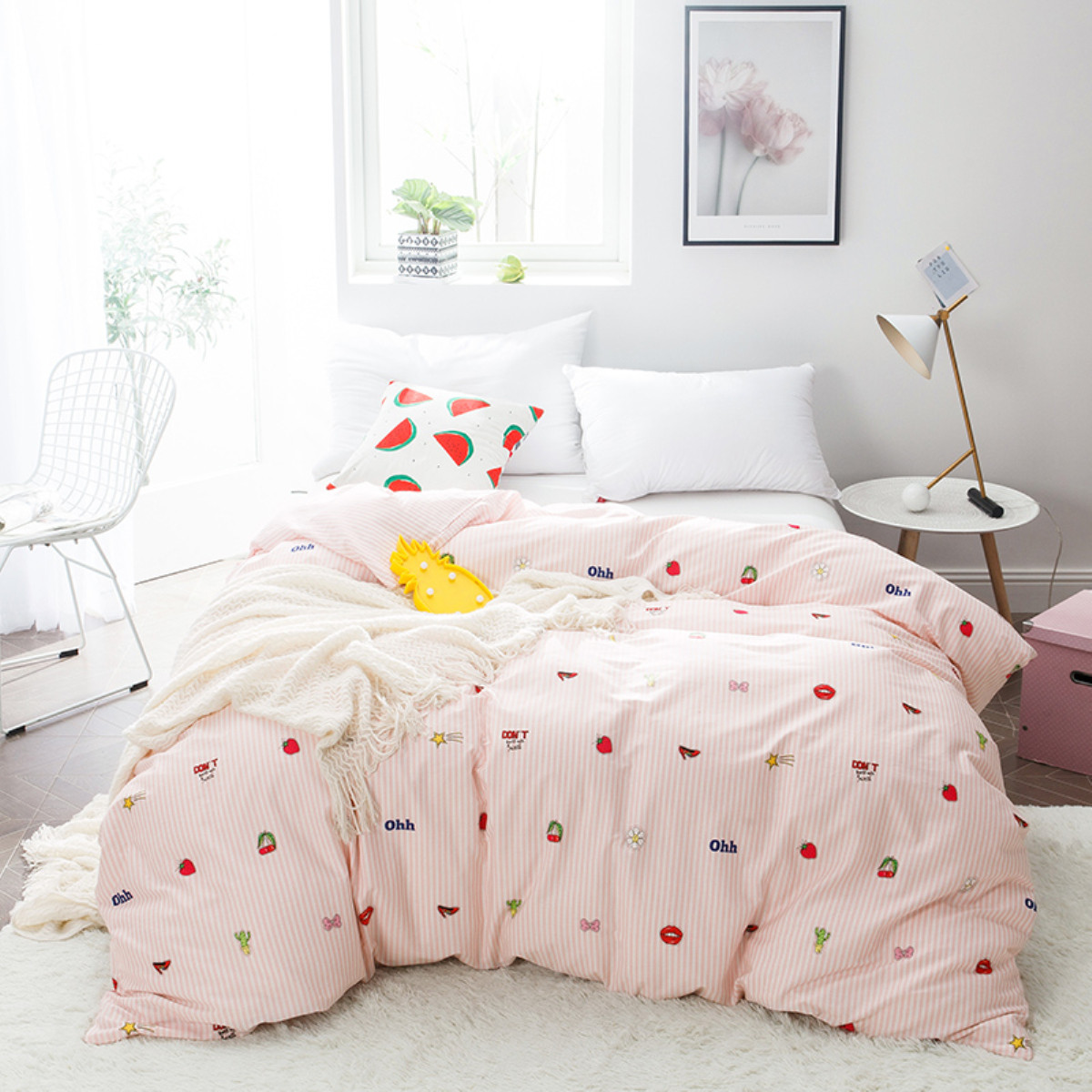 北欧被套单件单人被罩1.2米1.5米1.8m纯棉学生被罩全棉单双人