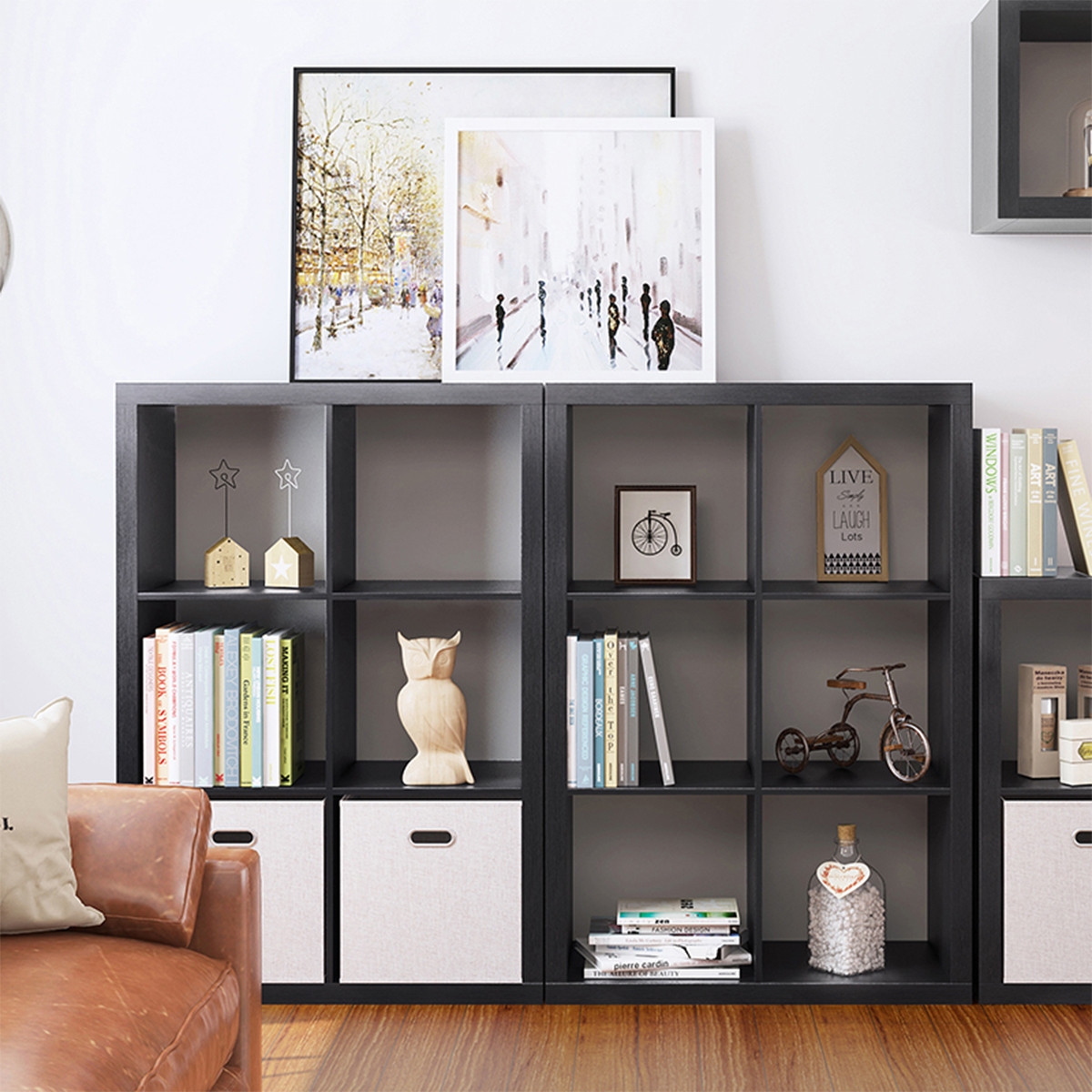 格子柜子收纳柜现代简约储物柜书架自由组合格子柜客厅书柜置物架