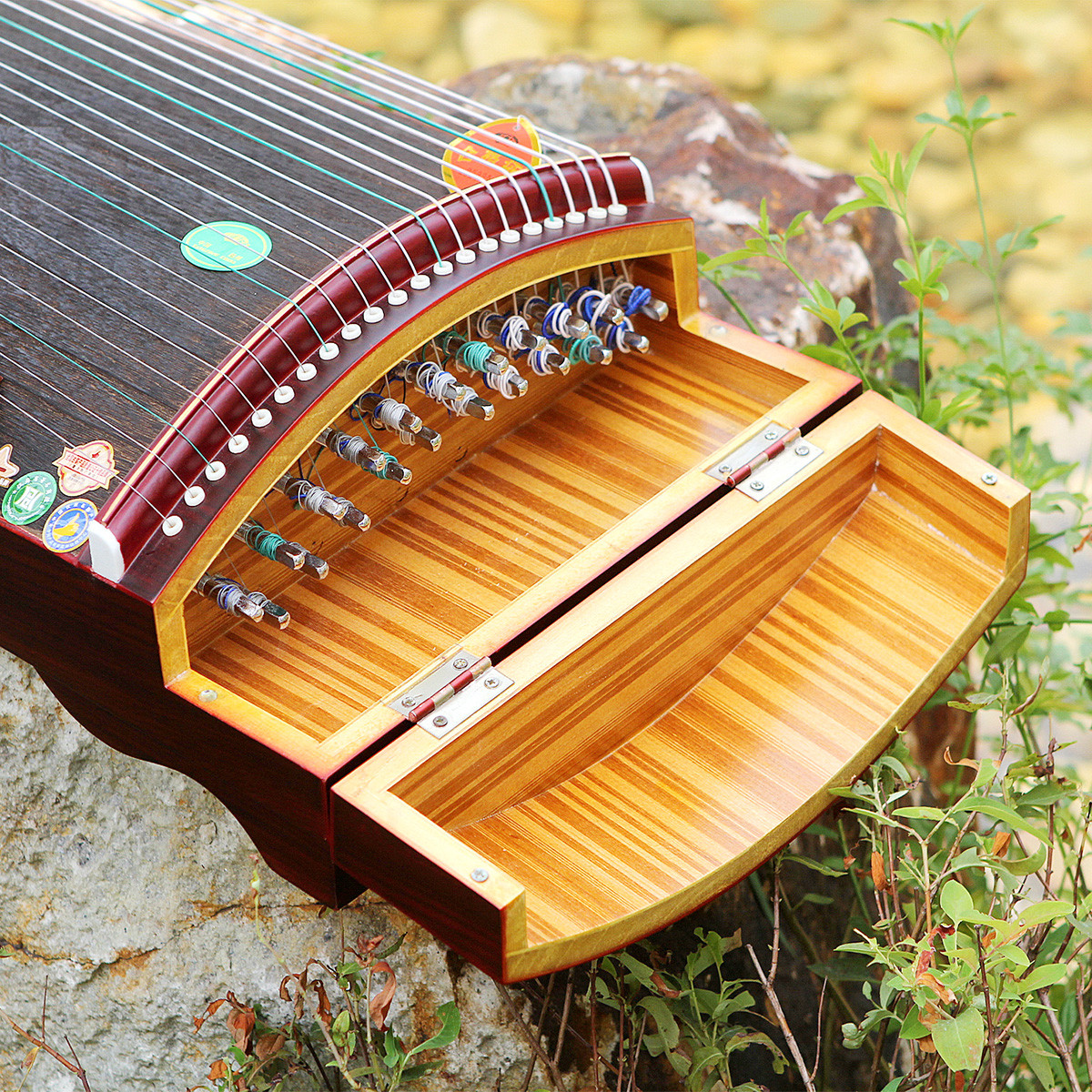 润扬民乐儿童专业迷你小古筝125cm仿紫檀刻字半筝