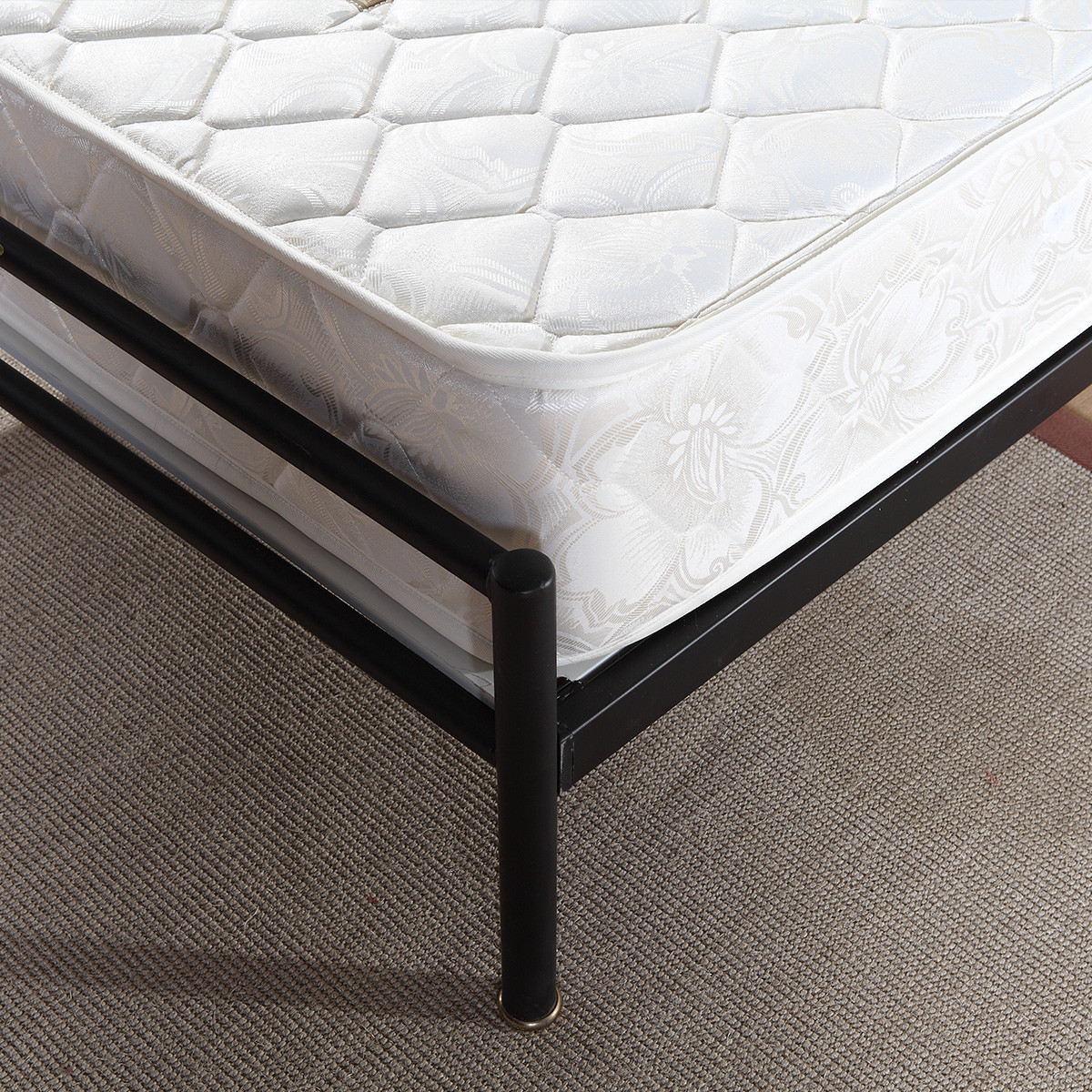 天坛家具铁艺床单人床现代简约1.0m1.2米高低架子环保钢管铁床