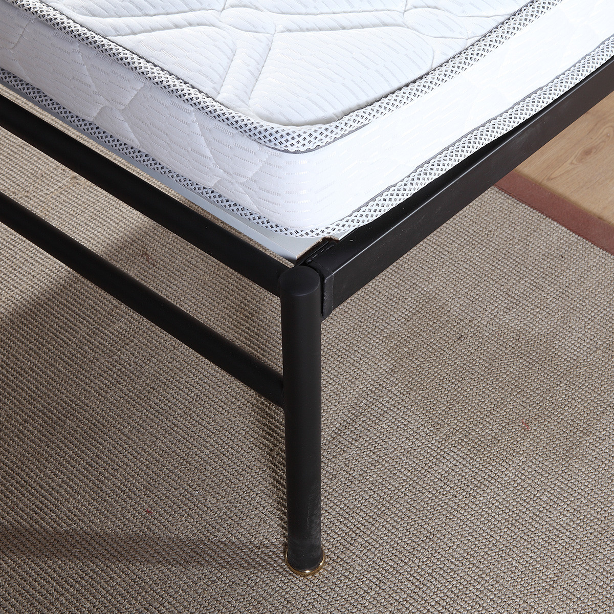 天坛家具铁艺床单人床现代简约1.0m1.2米高低架子环保钢管铁床