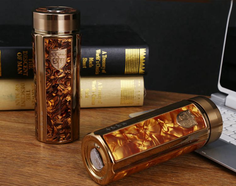 思宝杯真空保温杯方舟y7办公商务礼品车载便捷水杯350ml熊猫茶杯