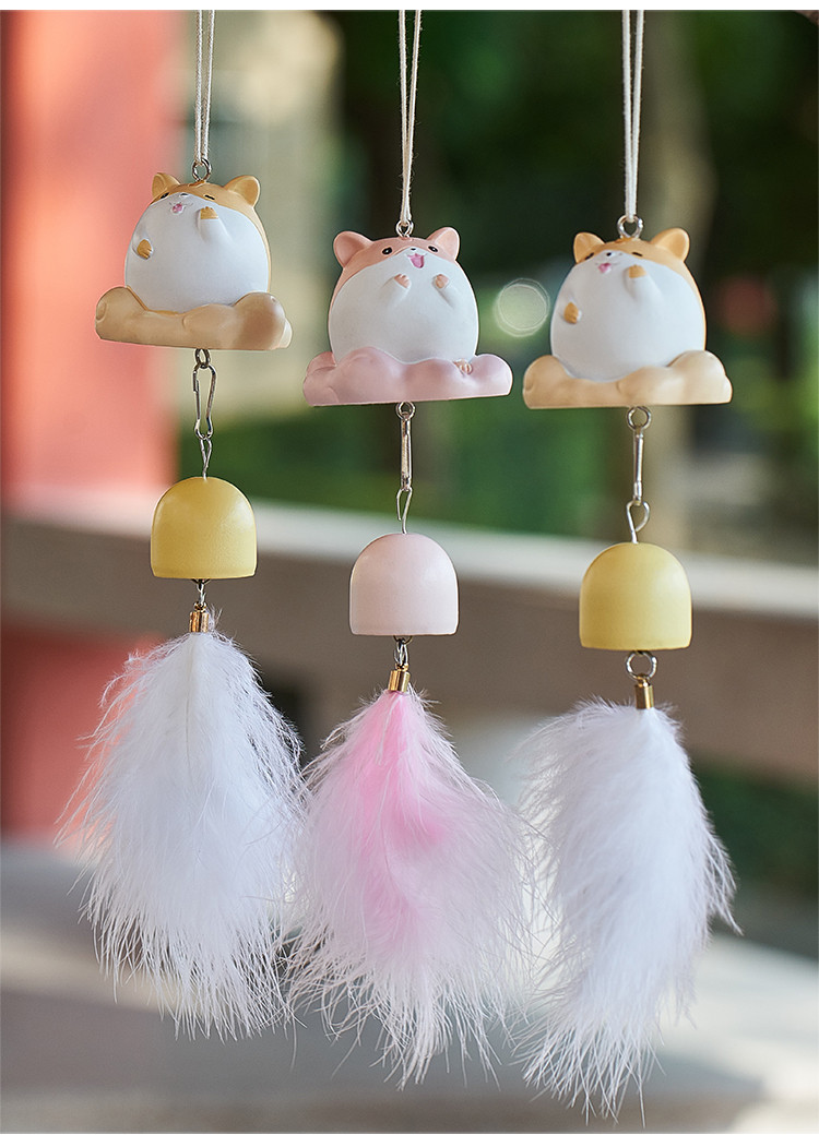 可爱皮皮鼠风铃挂饰门饰创意小铃铛少女心生日礼物房间墙饰挂件